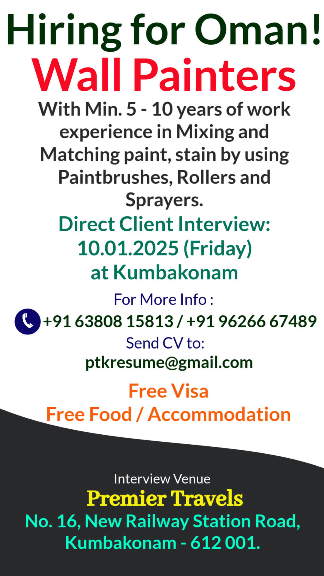 Client Interview on 10.01.2025 (Friday) at Kumbakonam