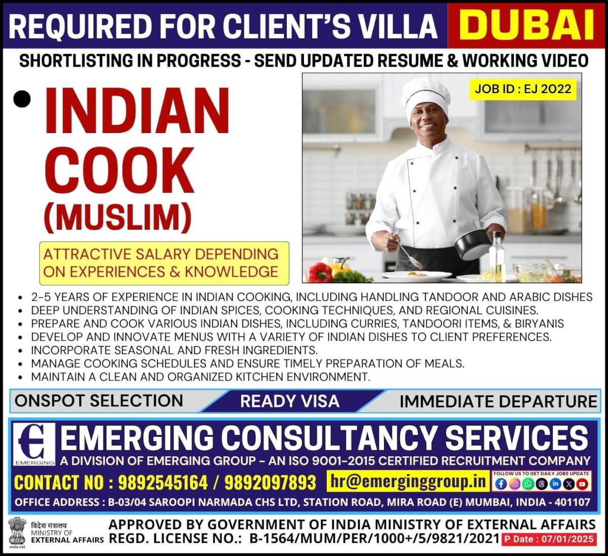 Urgently Required for Client's Villa in Dubai   - Shortlisting in Progress - Required working video