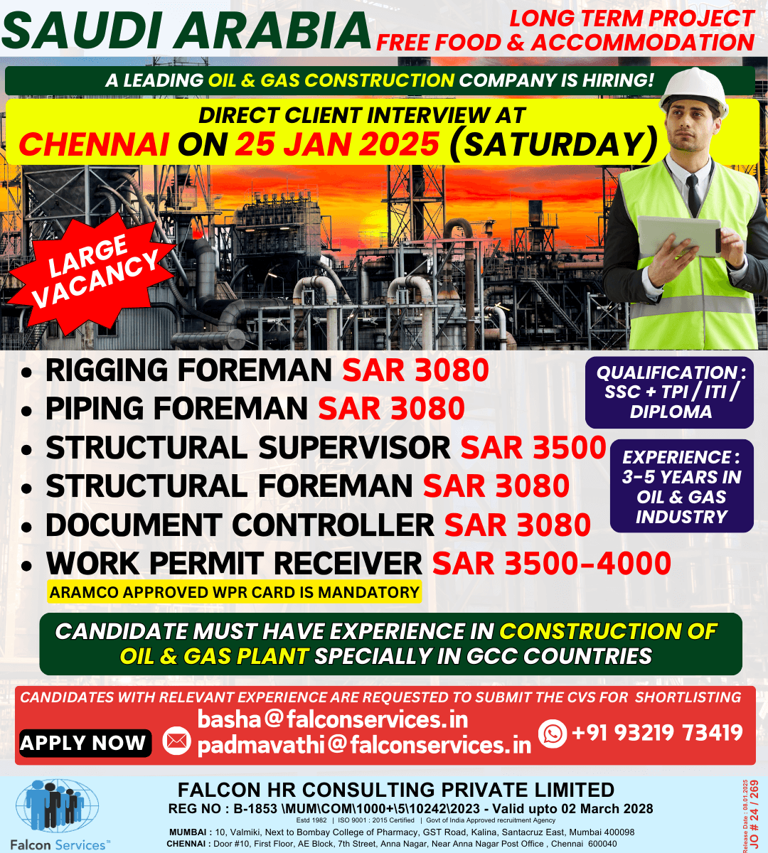 ?A Leading Oil & Gas Construction Company is hiring!