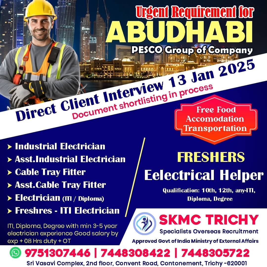 URGENT REQUIREMENT - PESCO GROUP OF COMPANY