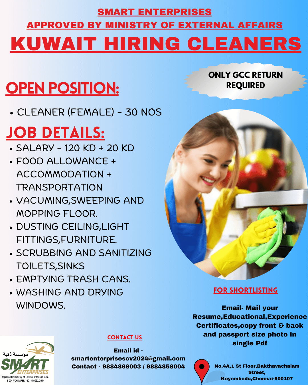 URGENT REQUIREMENT FOR KUWAIT