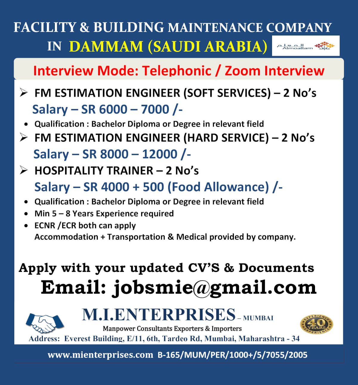 FACILITY & BUILDING MAINTENANCE COMPANY   IN  DAMMAM (SAUDI ARABIA)