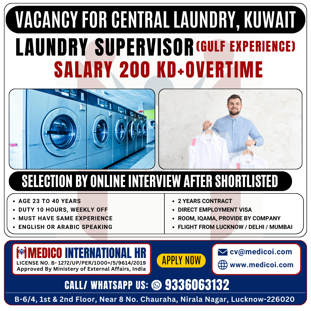 LAUNDRY SUPERVISOR - Gulf Exp.