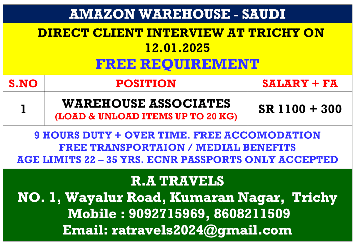 AMAZON WAREHOUSE - SAUDI