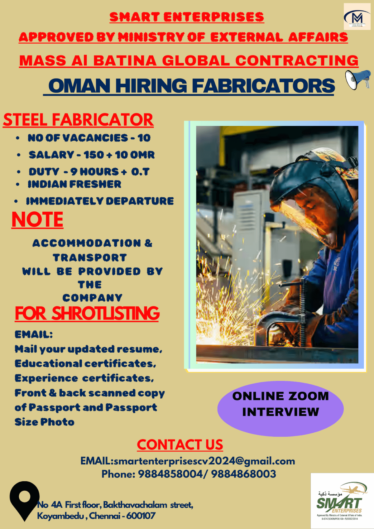 URGENT REQUIREMENT FOR OMAN