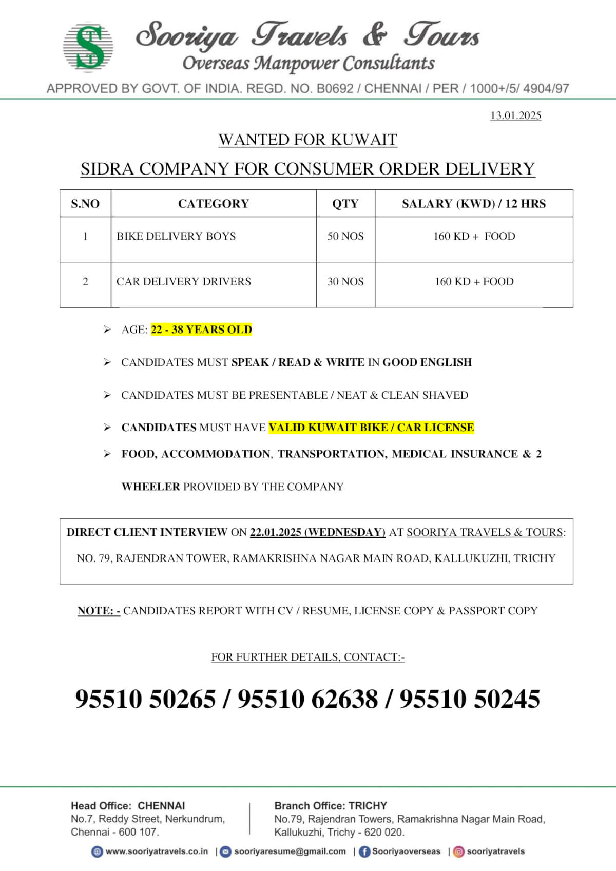 SIDRA COMPANY FOR CONSUMER ORDER DELIVERY