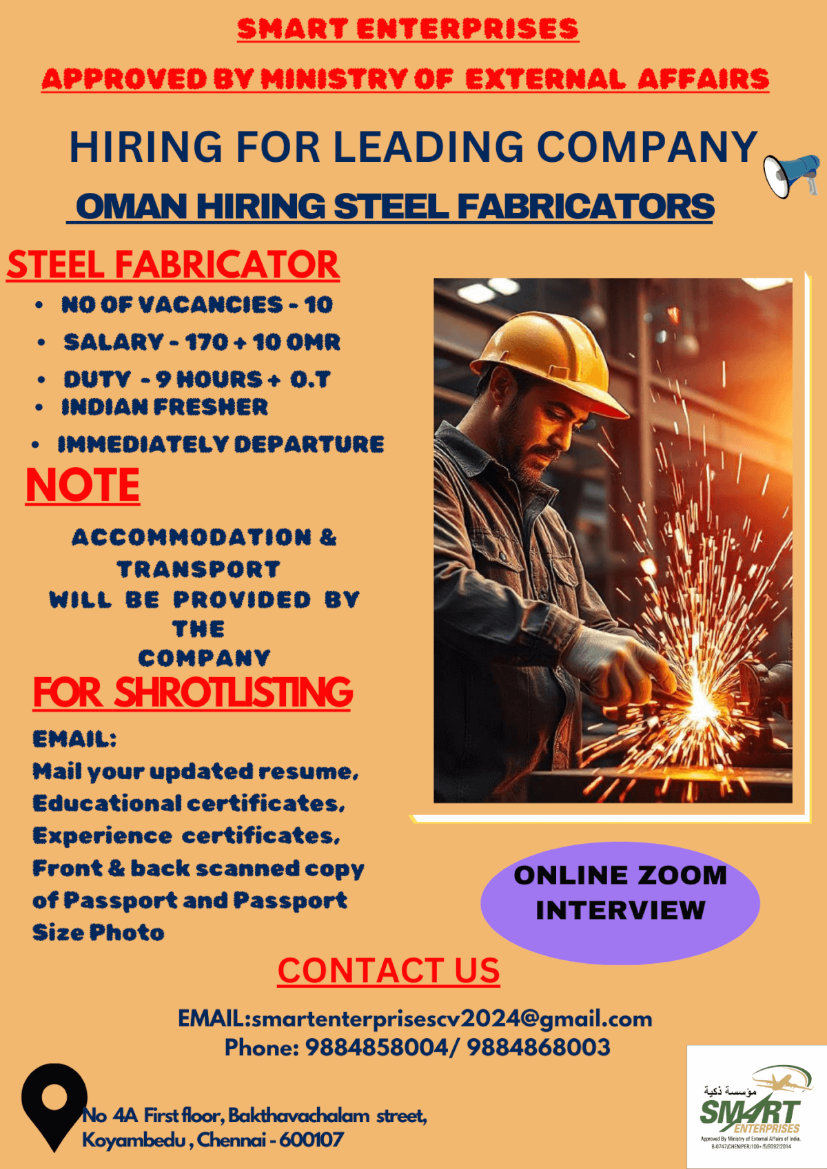 URGENT REQUIREMENT FOR OMAN