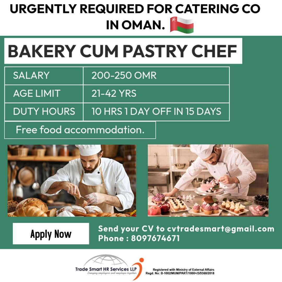 BAKERY CUM PASTRY CHEF