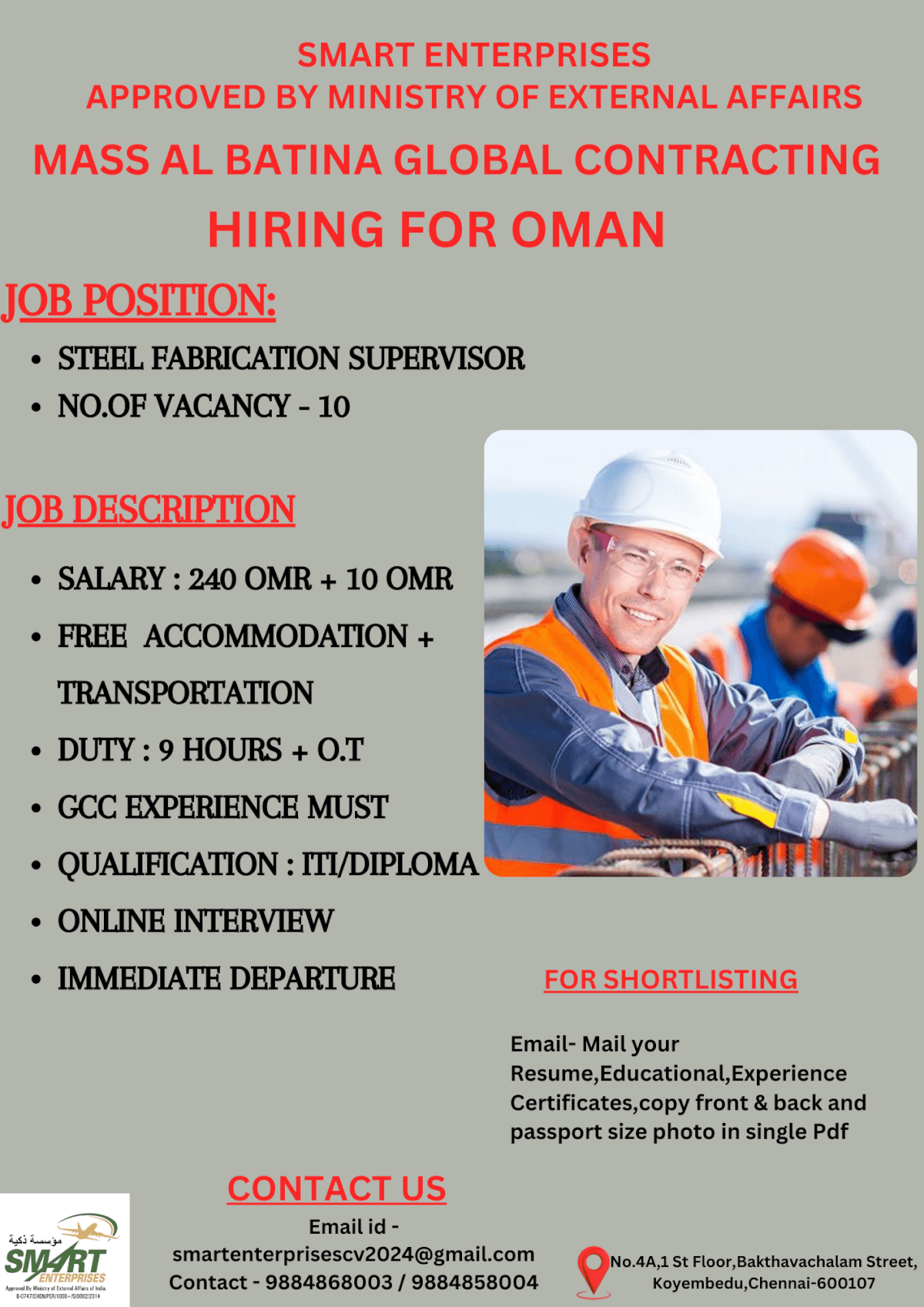 URGENT REQUIREMENT FOR OMAN