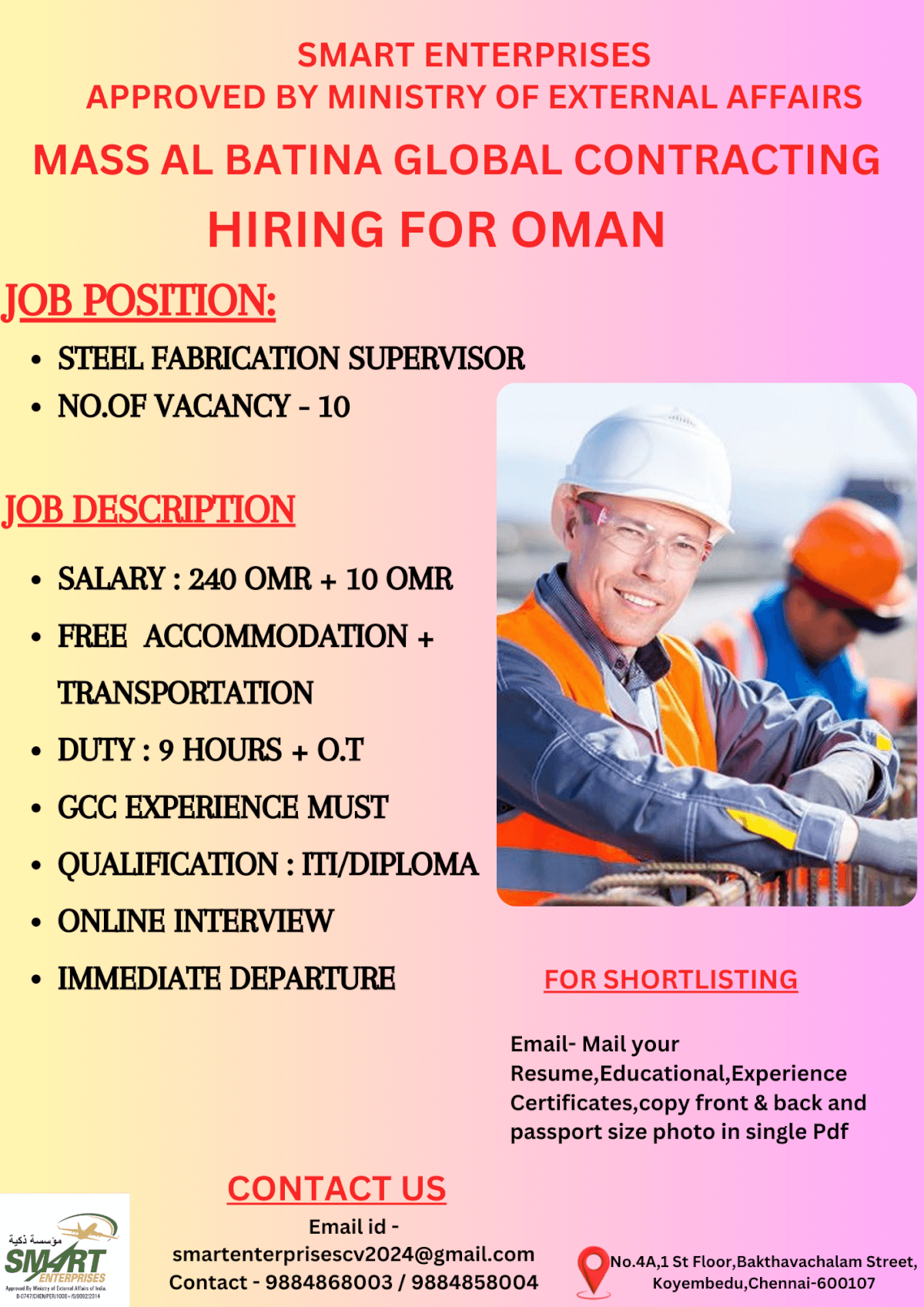 URGENT REQUIREMENT FOR OMAN