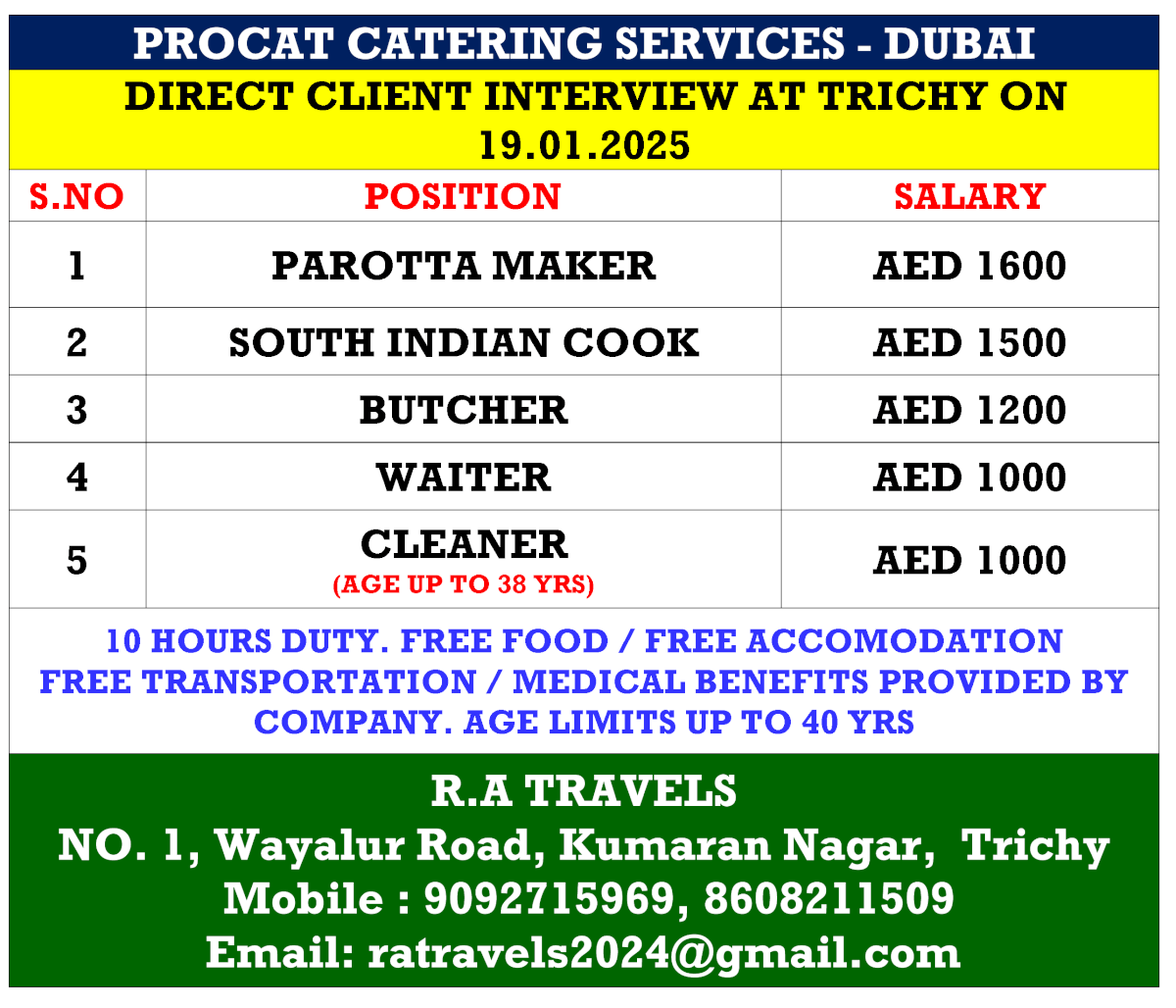 PROCAT CATERING SERVICES - DUBAI