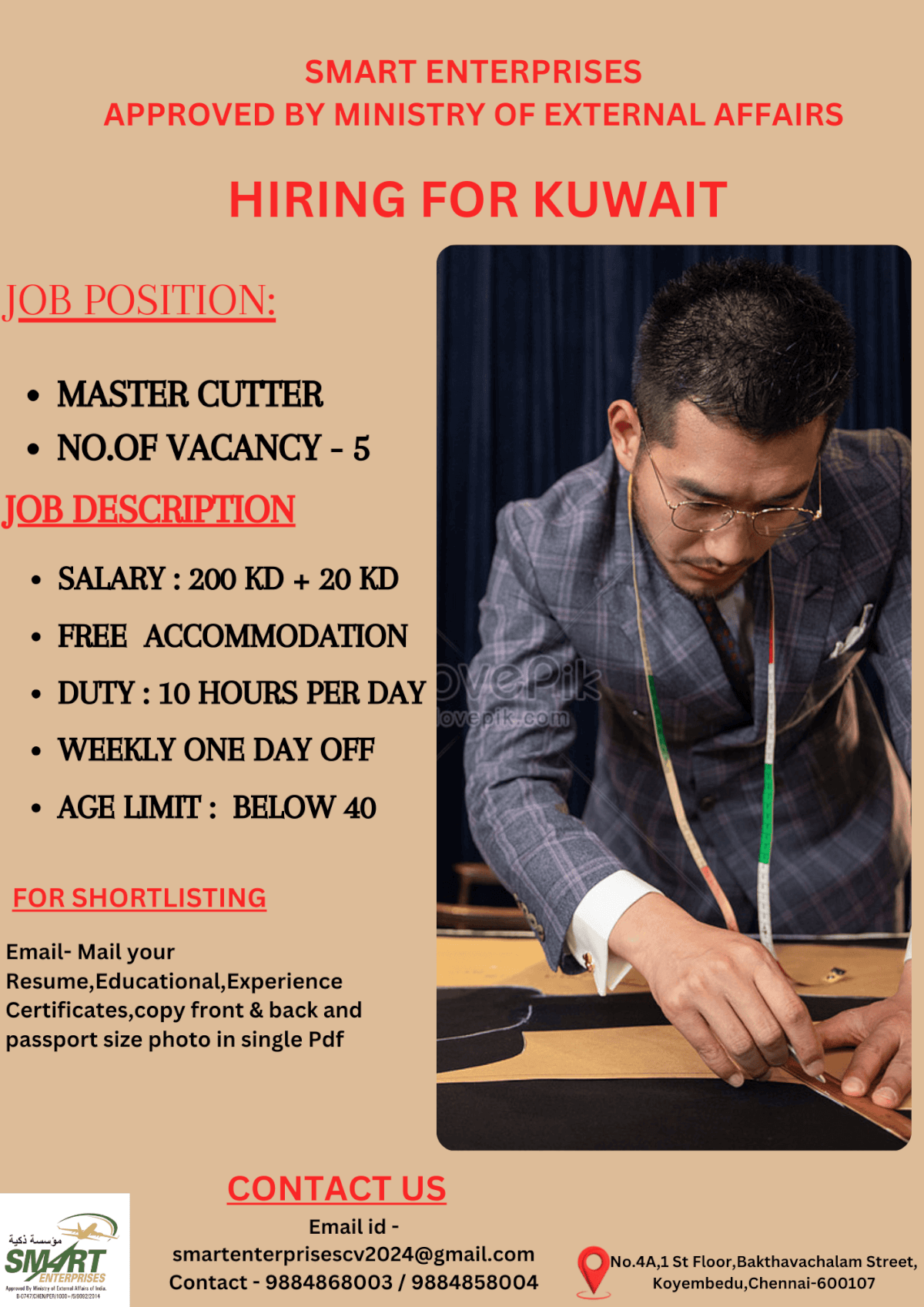 URGENT REQUIREMENT FOR KUWAIT