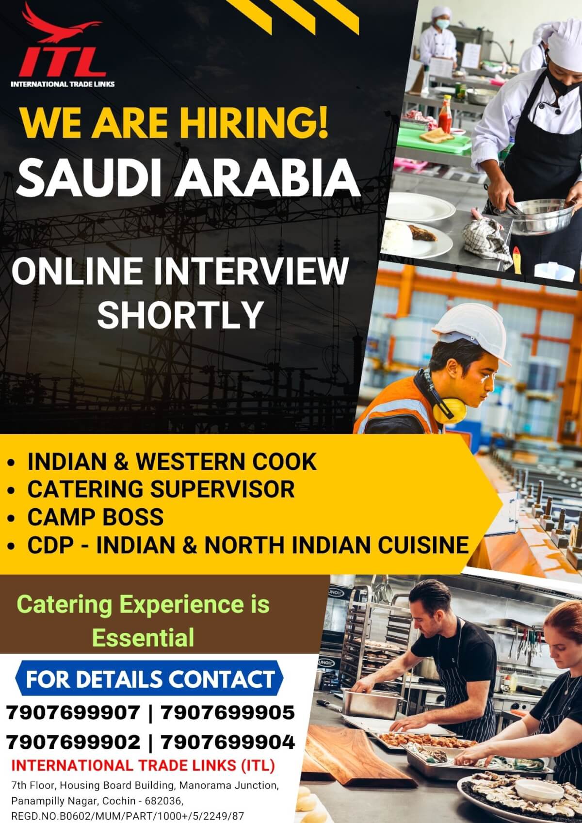 FOR A REPUTED CATERING COMPANY, KSA