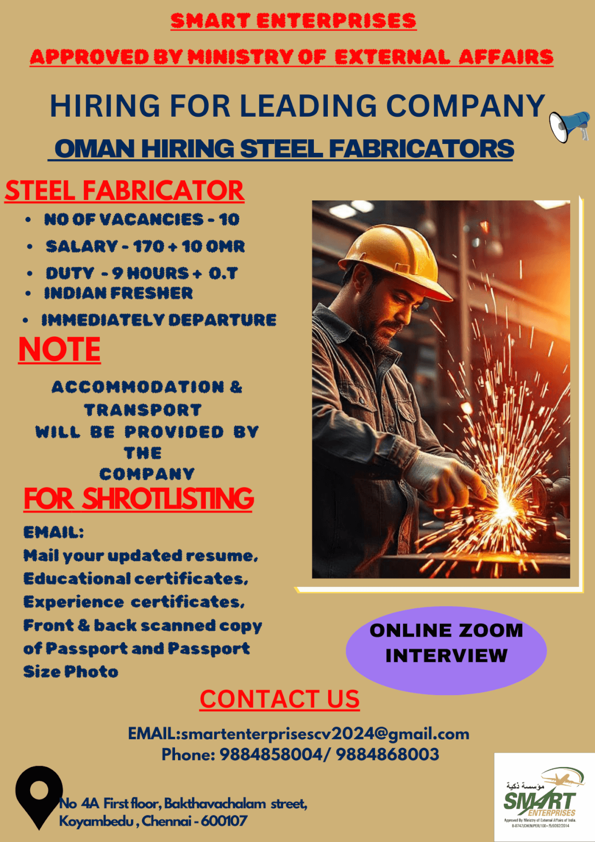 URGENTLY REQUIRED FOR OMAN