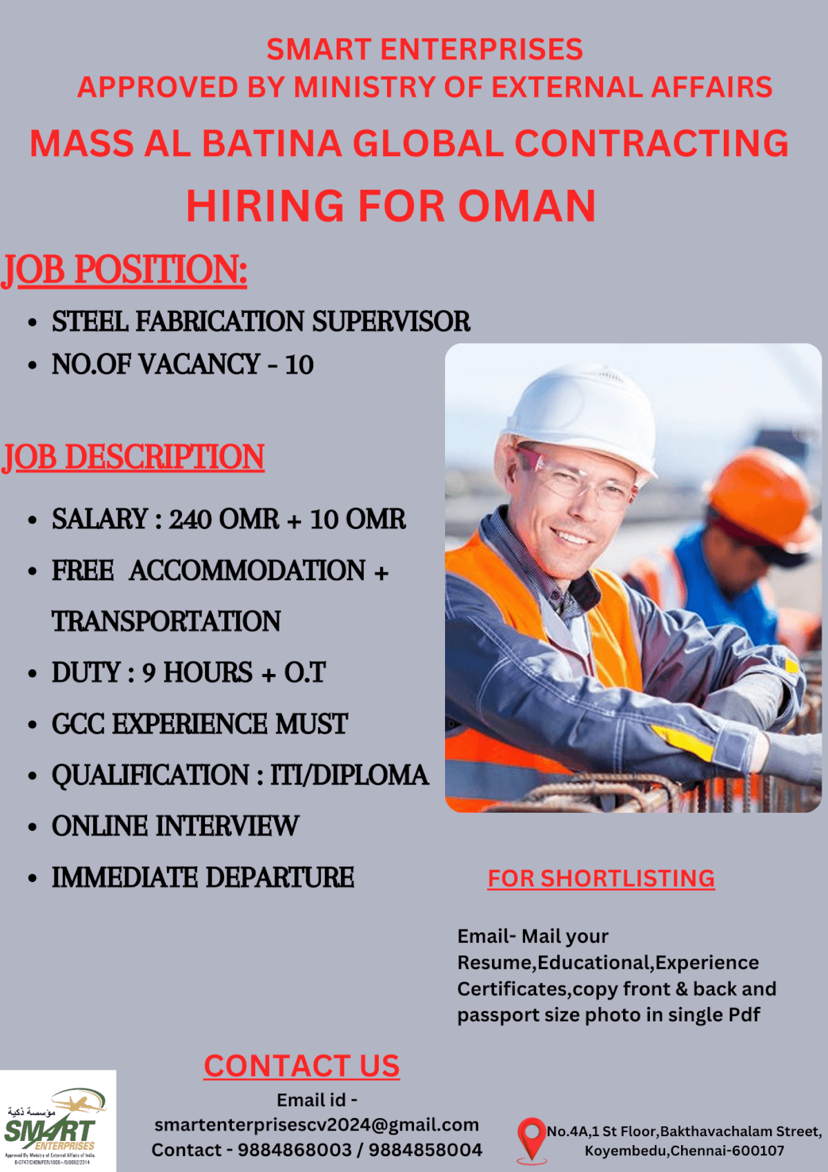 URGENT REQUIREMENT FOR OMAN