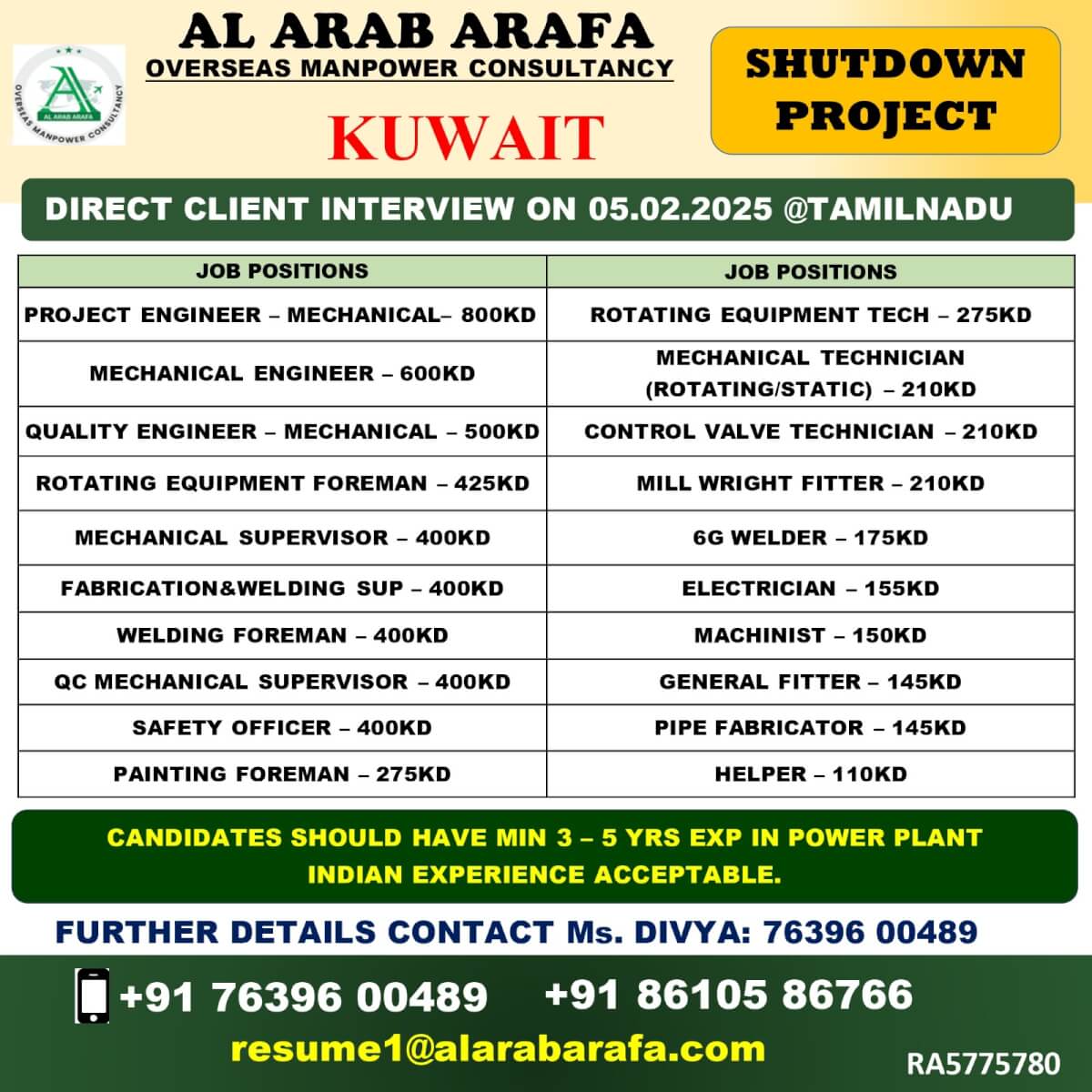 DIRECT CLIENT INTERVIEW ON 05.02.2025@TAMILNADU