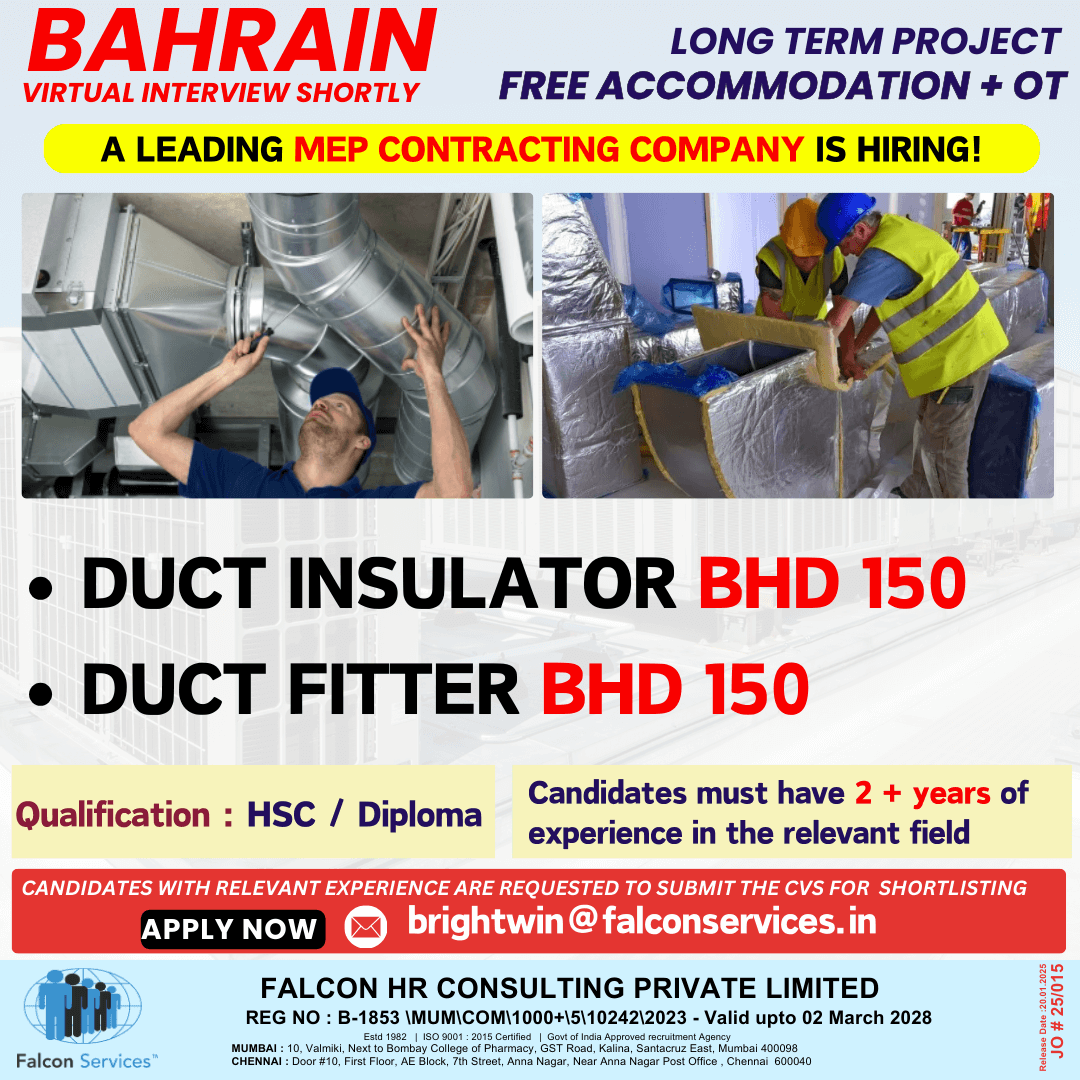 Bahrain Hiring alert!!