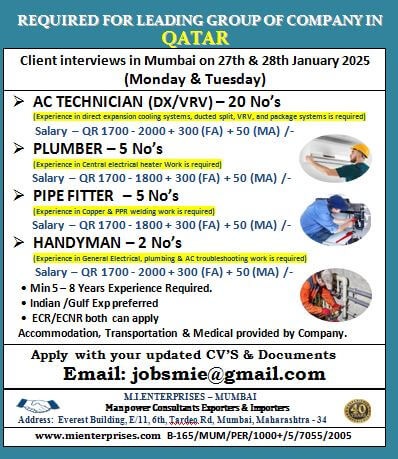 REQUIRED FOR LEADING GROUP OF COMPANY IN 	qatar