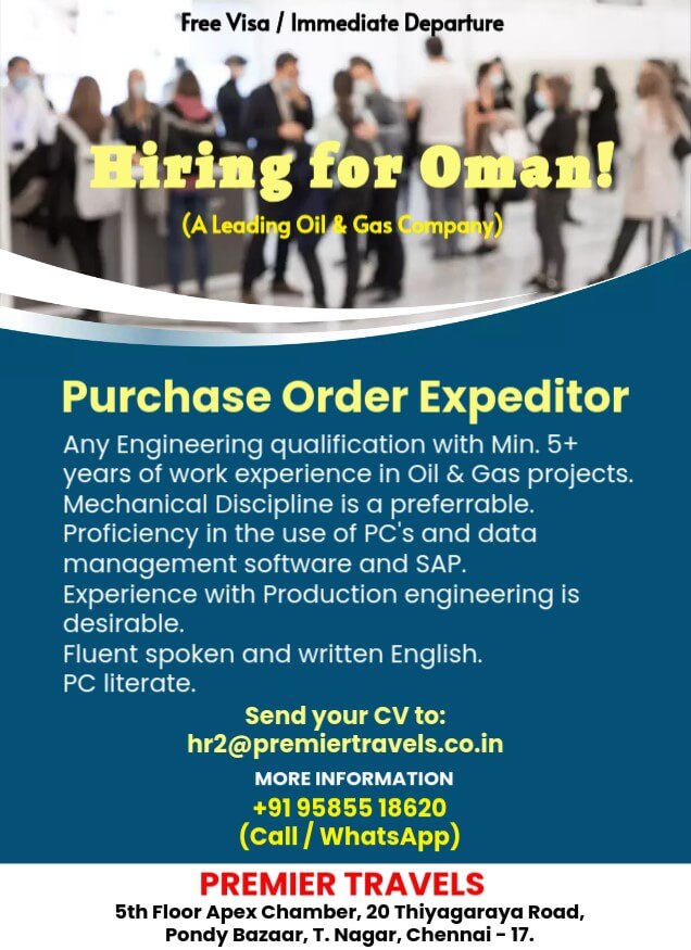 Urgent Requirement for Oman