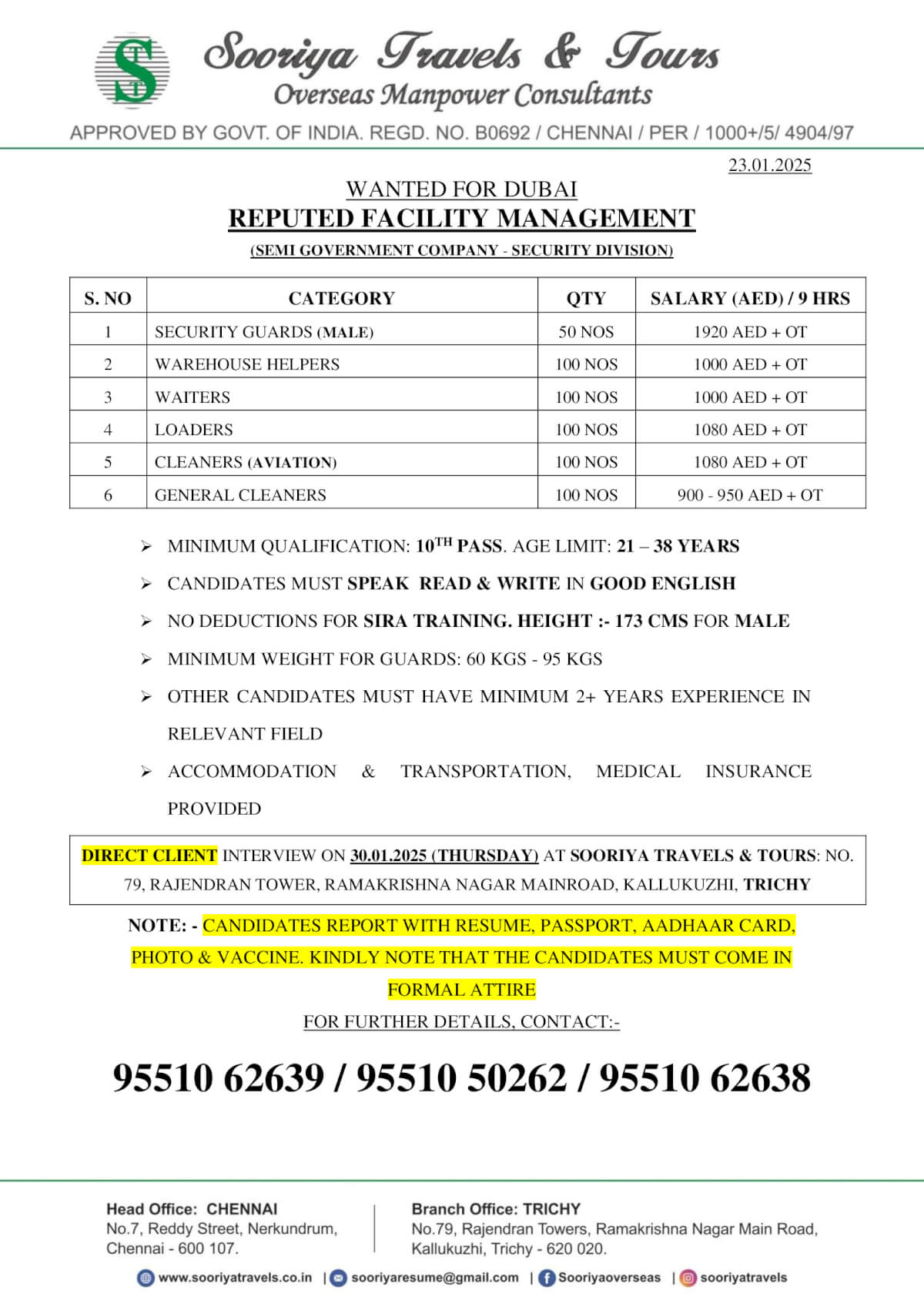 REPUTED FACILITY MANAGEMENT  (SEMI GOVERNMENT COMPANY - SECURITY DIVISION)