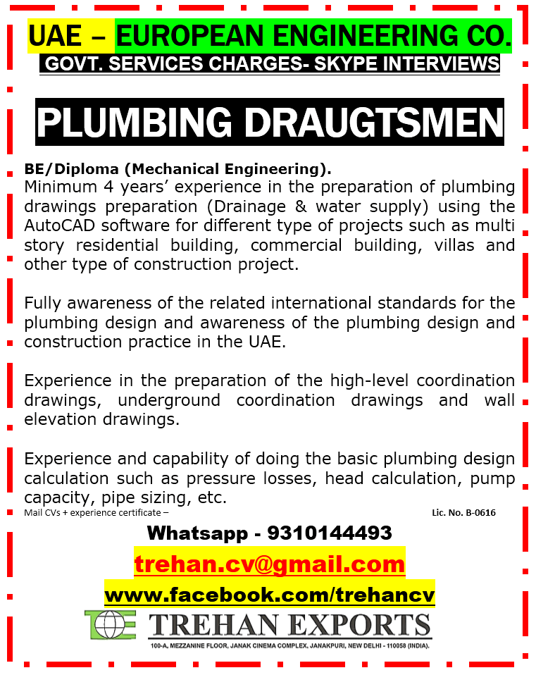 PLUMBING DRAUGHTSMEN