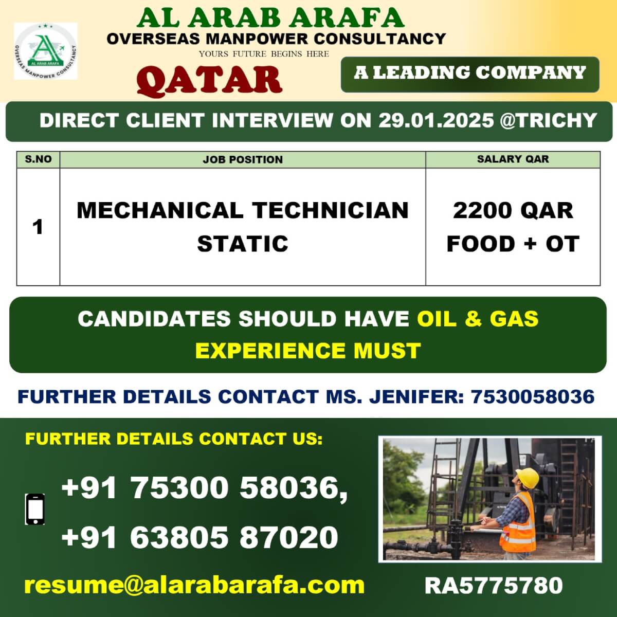 DIRECT CLIENT INTERVIEW ON 29.01.2025 @TRICHY