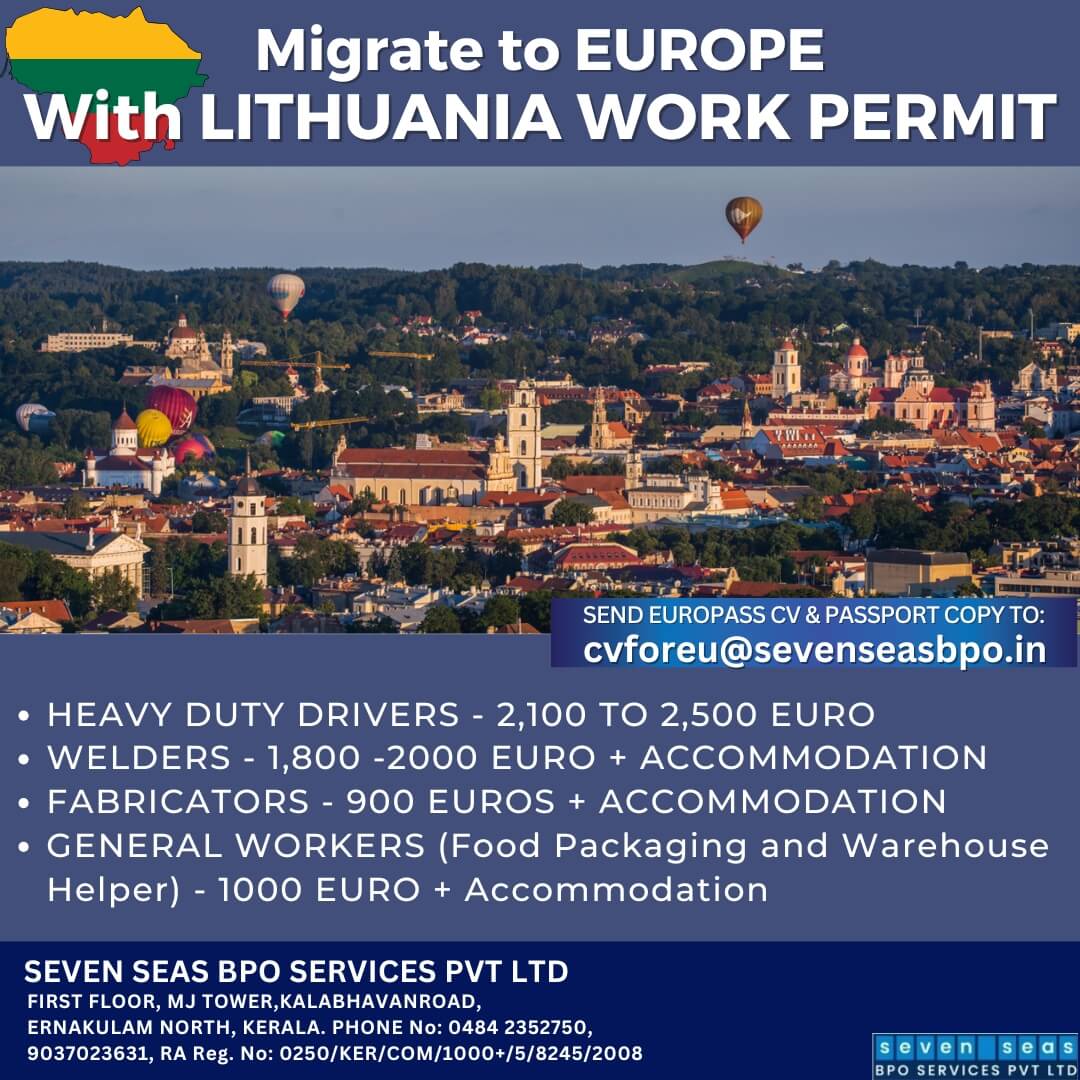 MIGRATE TO EUROPE WITH LITHUANIA WORK PERMIT