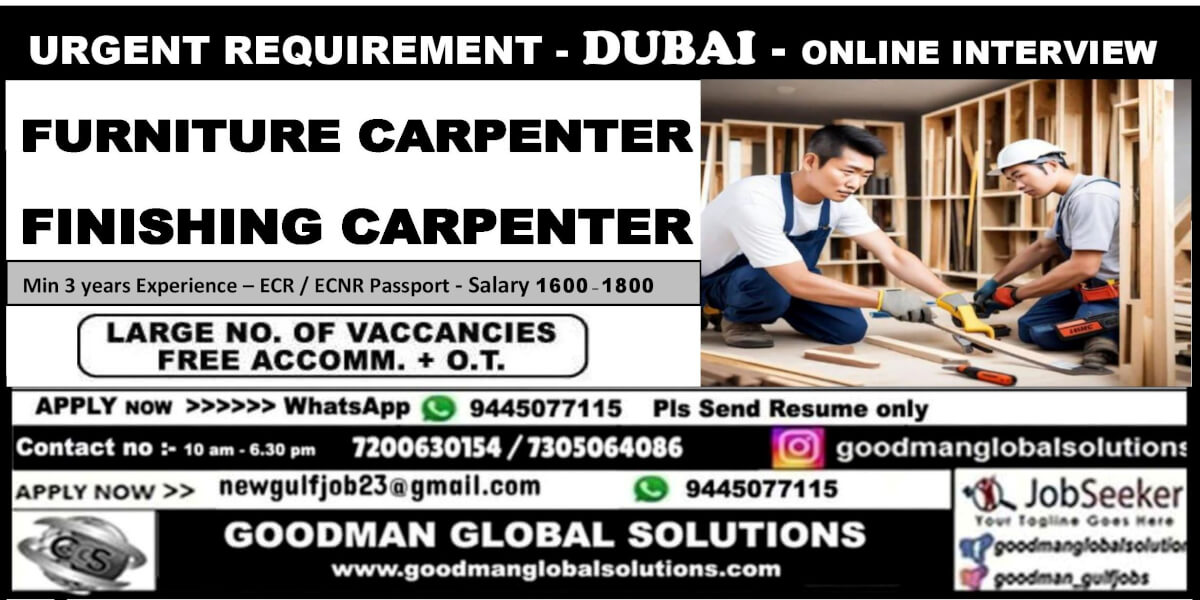 URGENT REQUIREMENT - DUBAI - ONLINE INTERVIEW