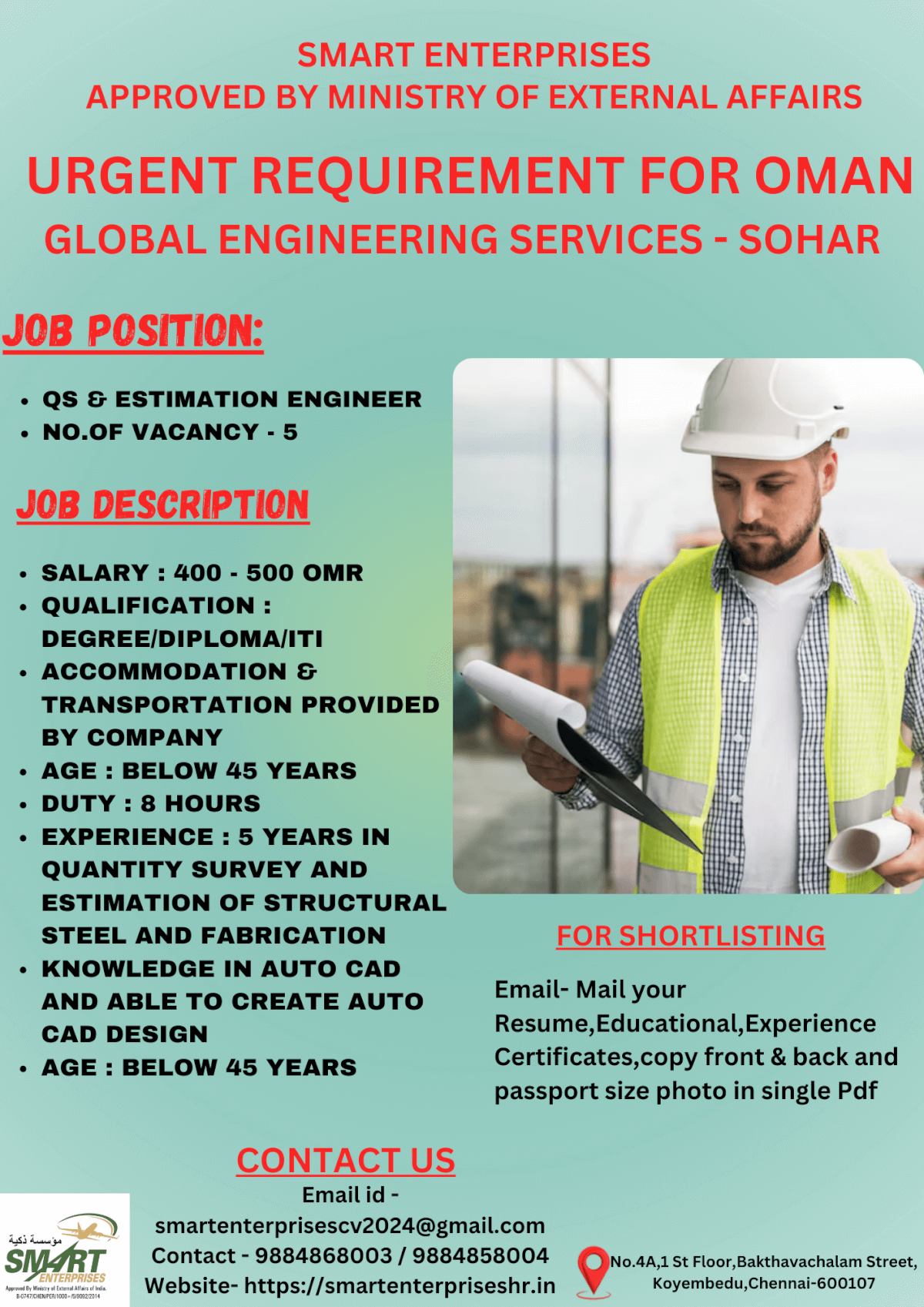 URGENTLY REQUIRED FOR OMAN