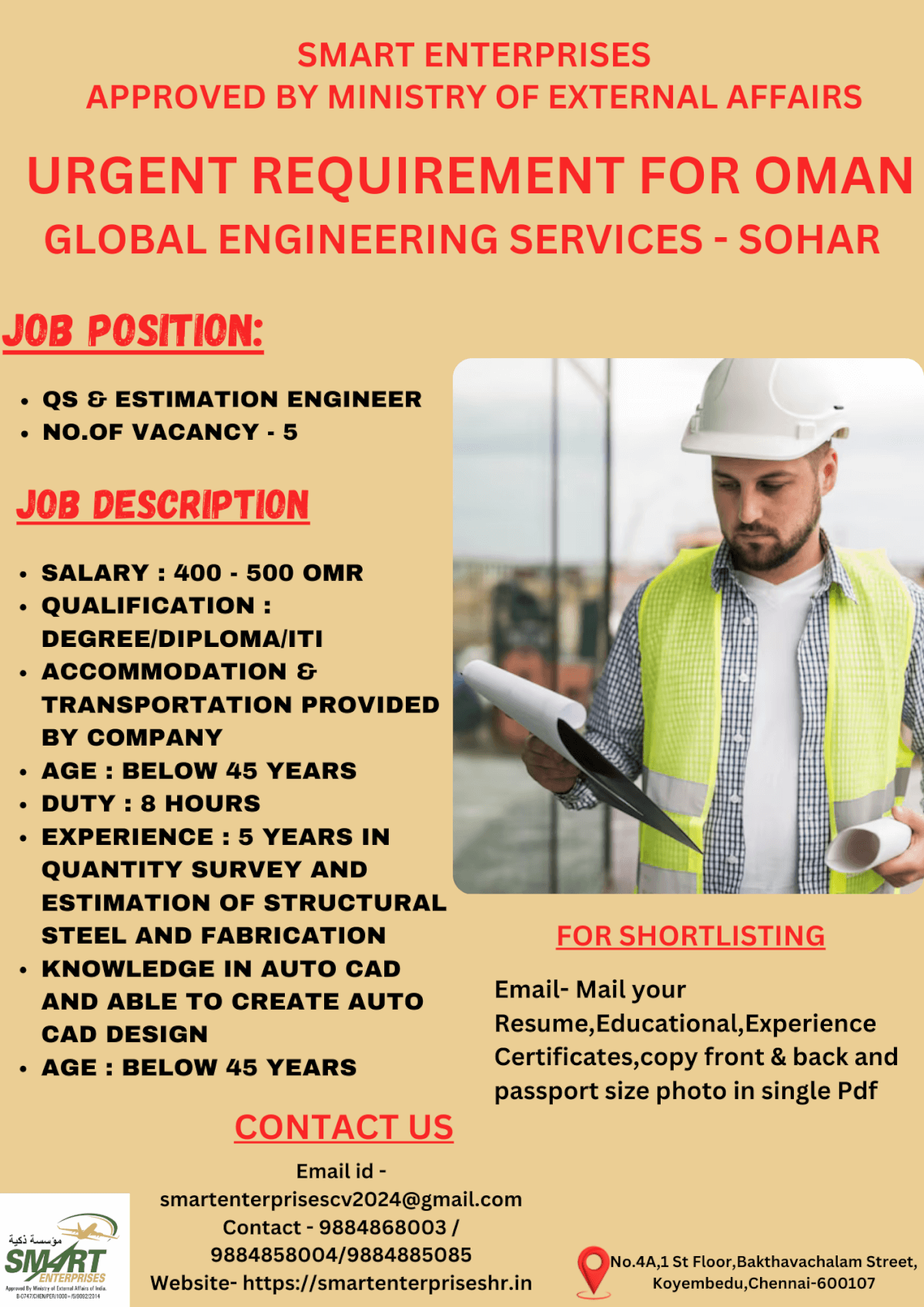 URGENT REQUIREMENT FOR OMAN