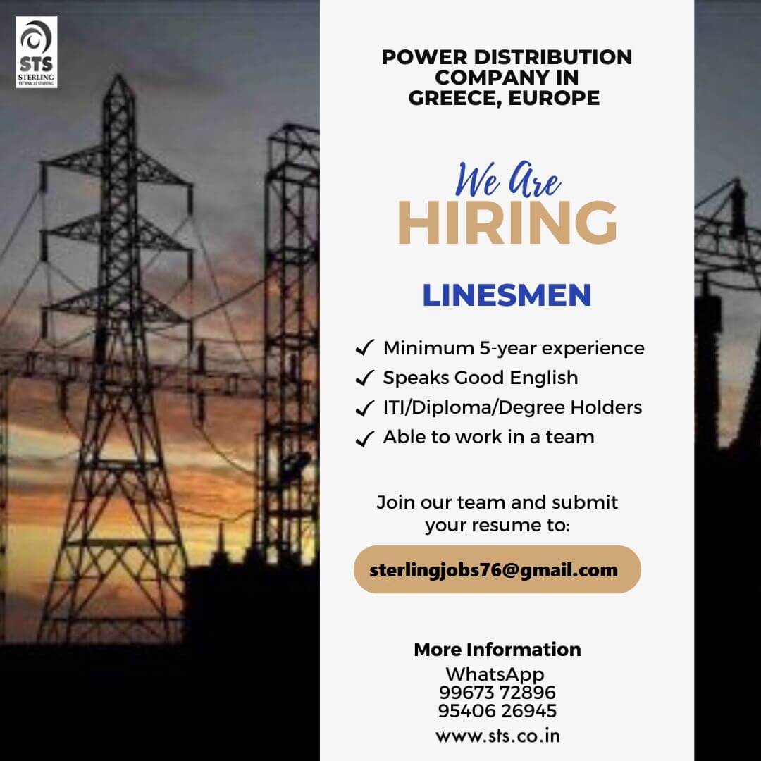 Required for a Power Distribution Company in Greece,Europe