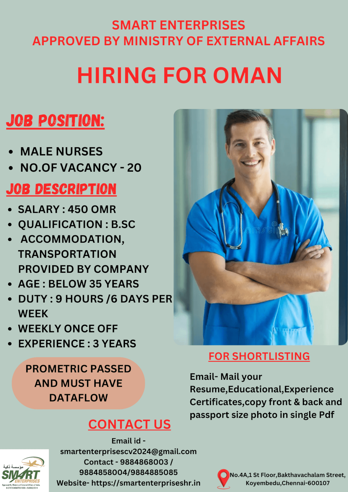 URGENT REQUIREMENT FOR OMAN