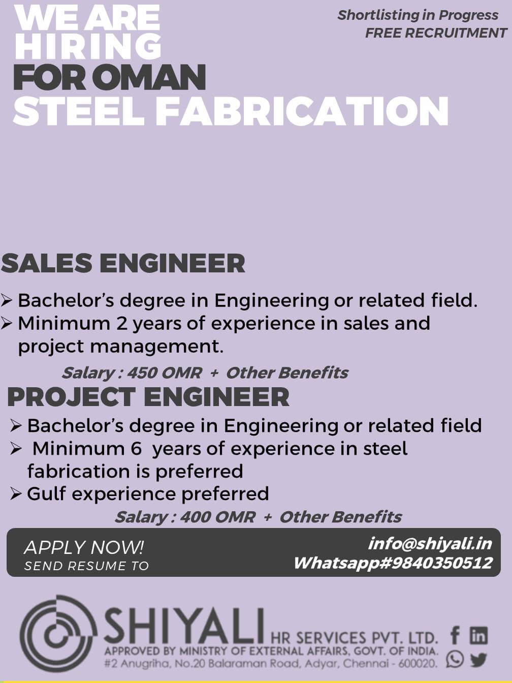 SALES AND PROJECT ENGINEER