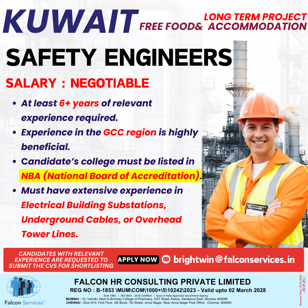 SAFETY ENGINEERS WANTED !