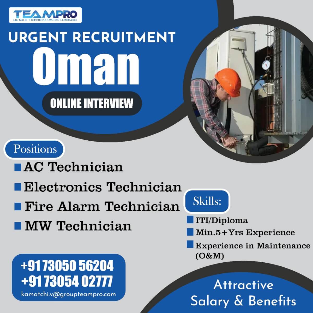 urgent recruitment for online interview in Oman