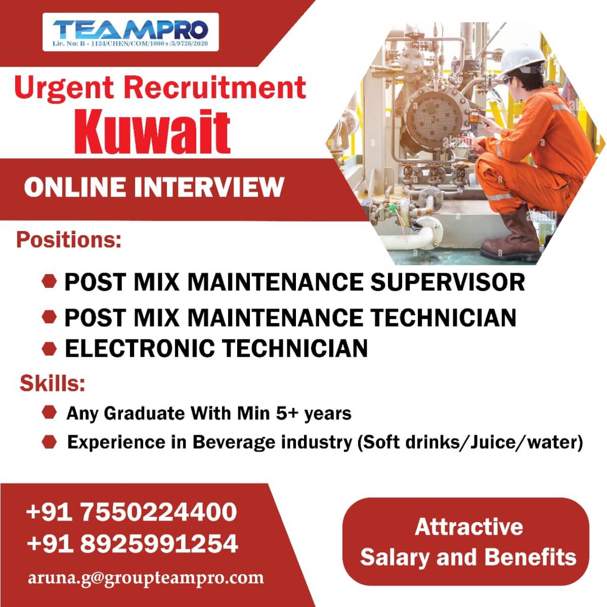 Urgent recruitment for online interview in Kuwait