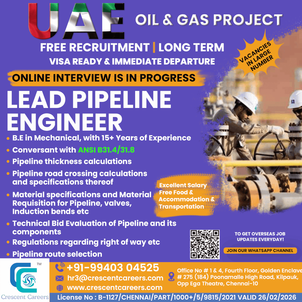 LEAD PIPELINE ENGINEER