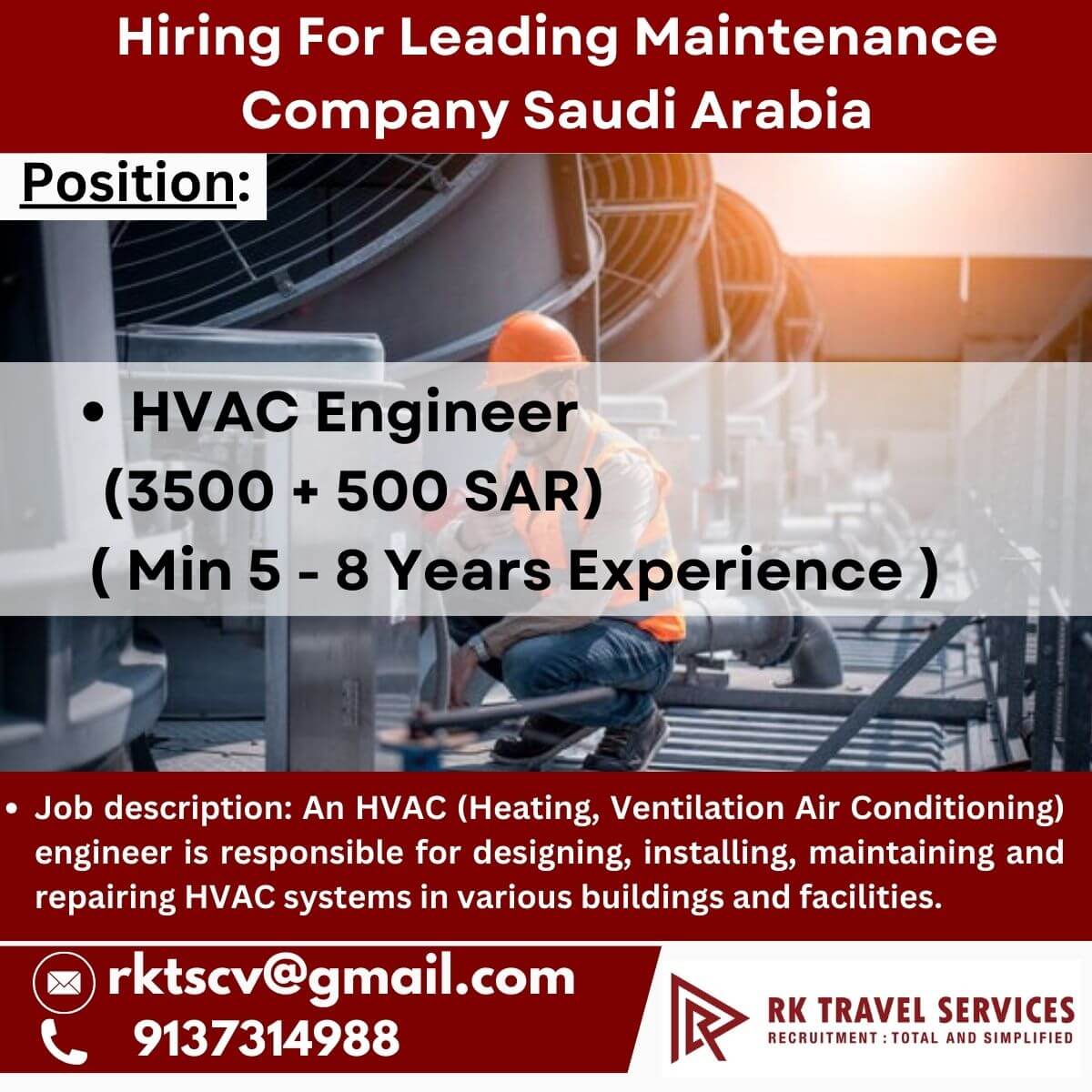 Hiring For Leading Maintenance Company Saudi Arabia