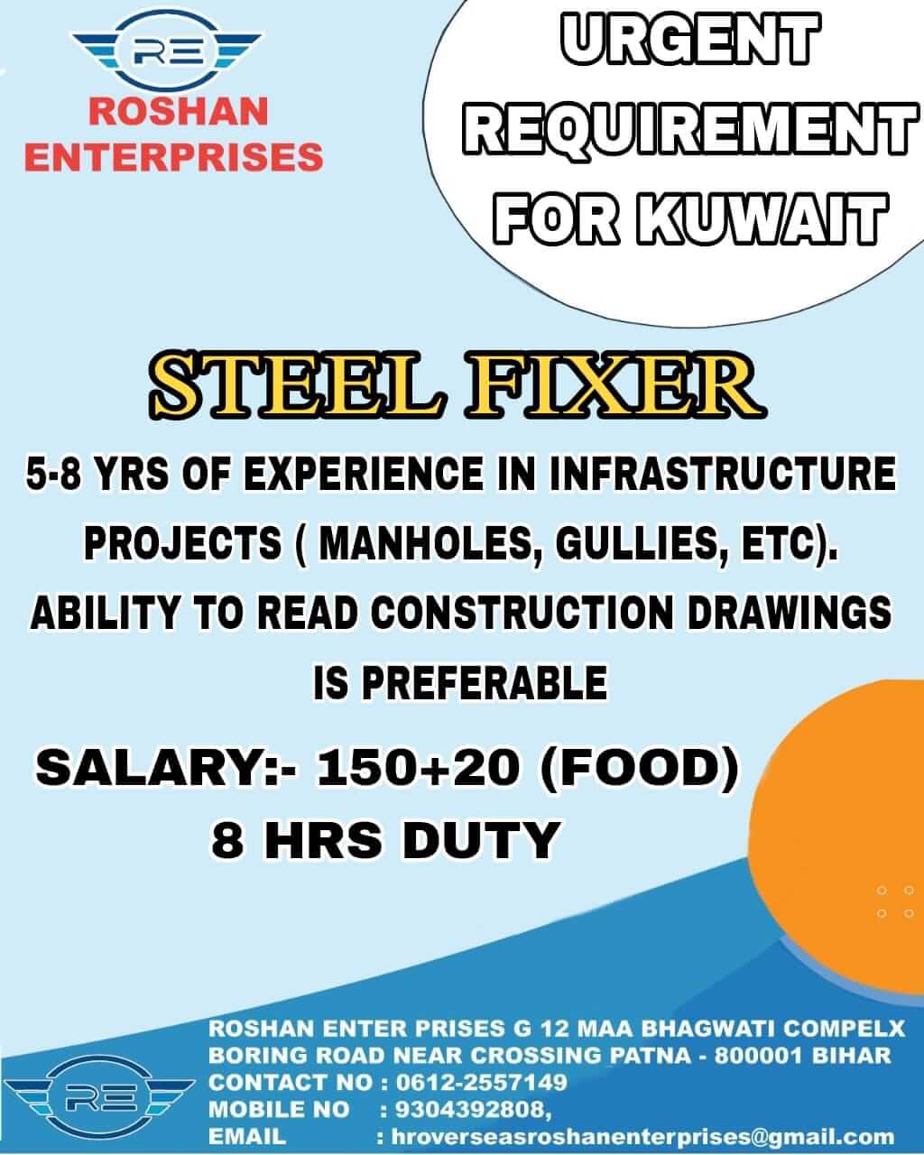 URGENT REQUIREMENT FOR KUWAIT