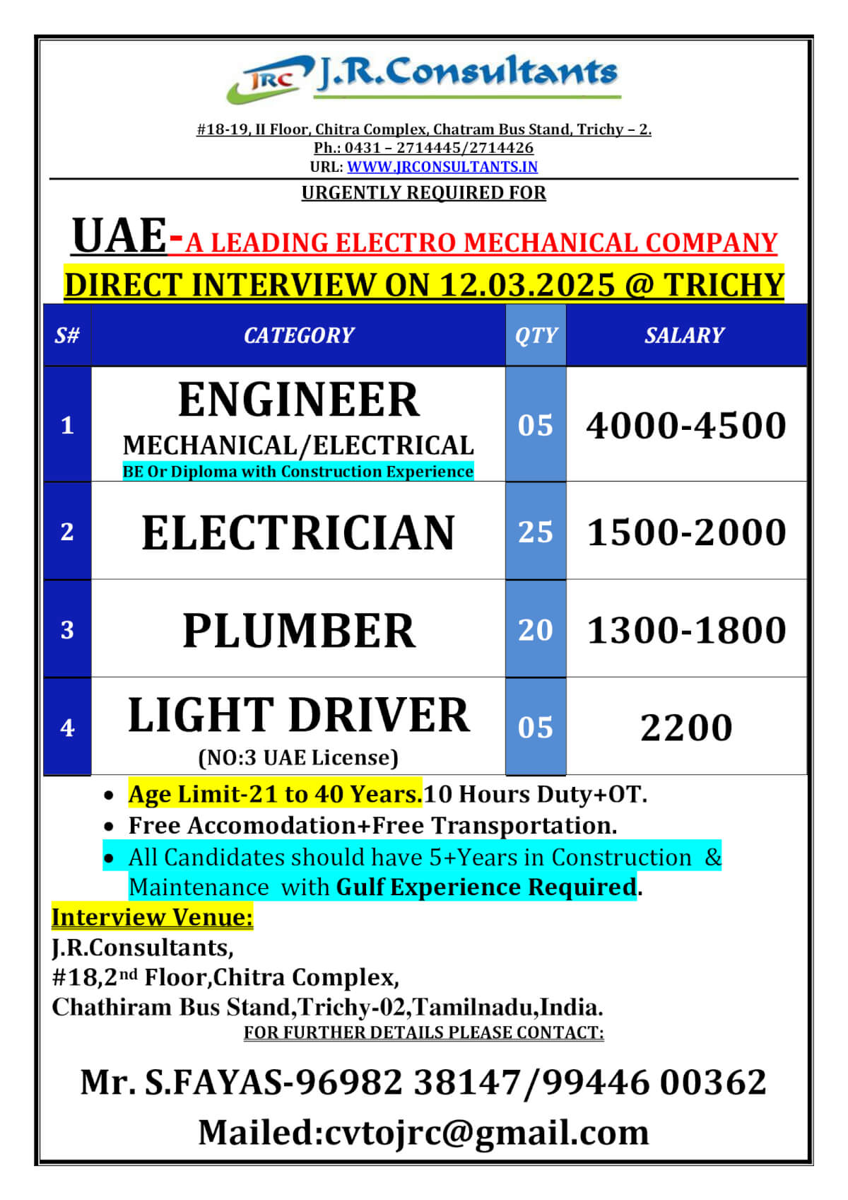 DUBAI A LEADING ELECTRO MECHANICAL COMPANY