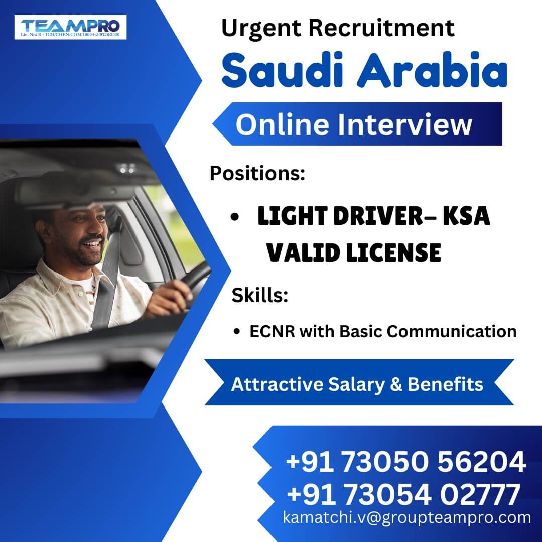 Urgent recuiment for online interview Saudi Arabia