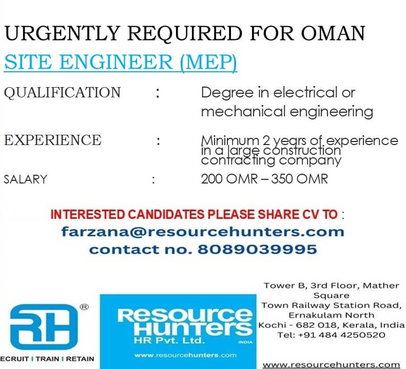 SITE ENGINEER (MEP)