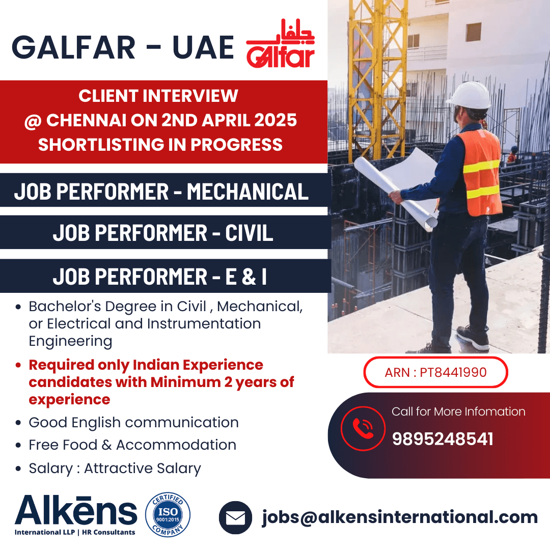 HIRING FOR GALFAR UAE