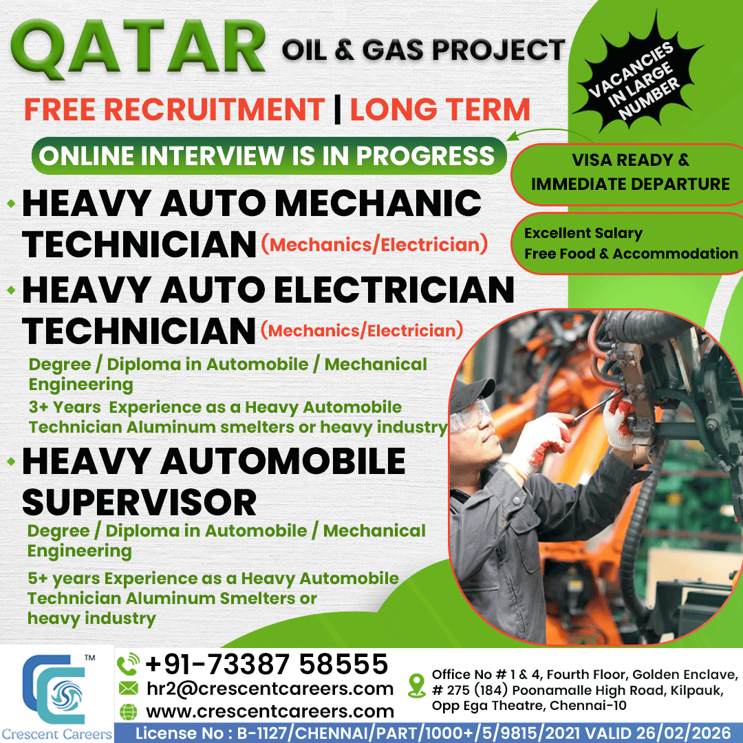 HEAVY AUTO MECHANIC TECHNICIAN / HEAVY AUTO ELECTRICIAN TECHNICIAN / HEAVY AUTOMOBILE SUPERVISOR