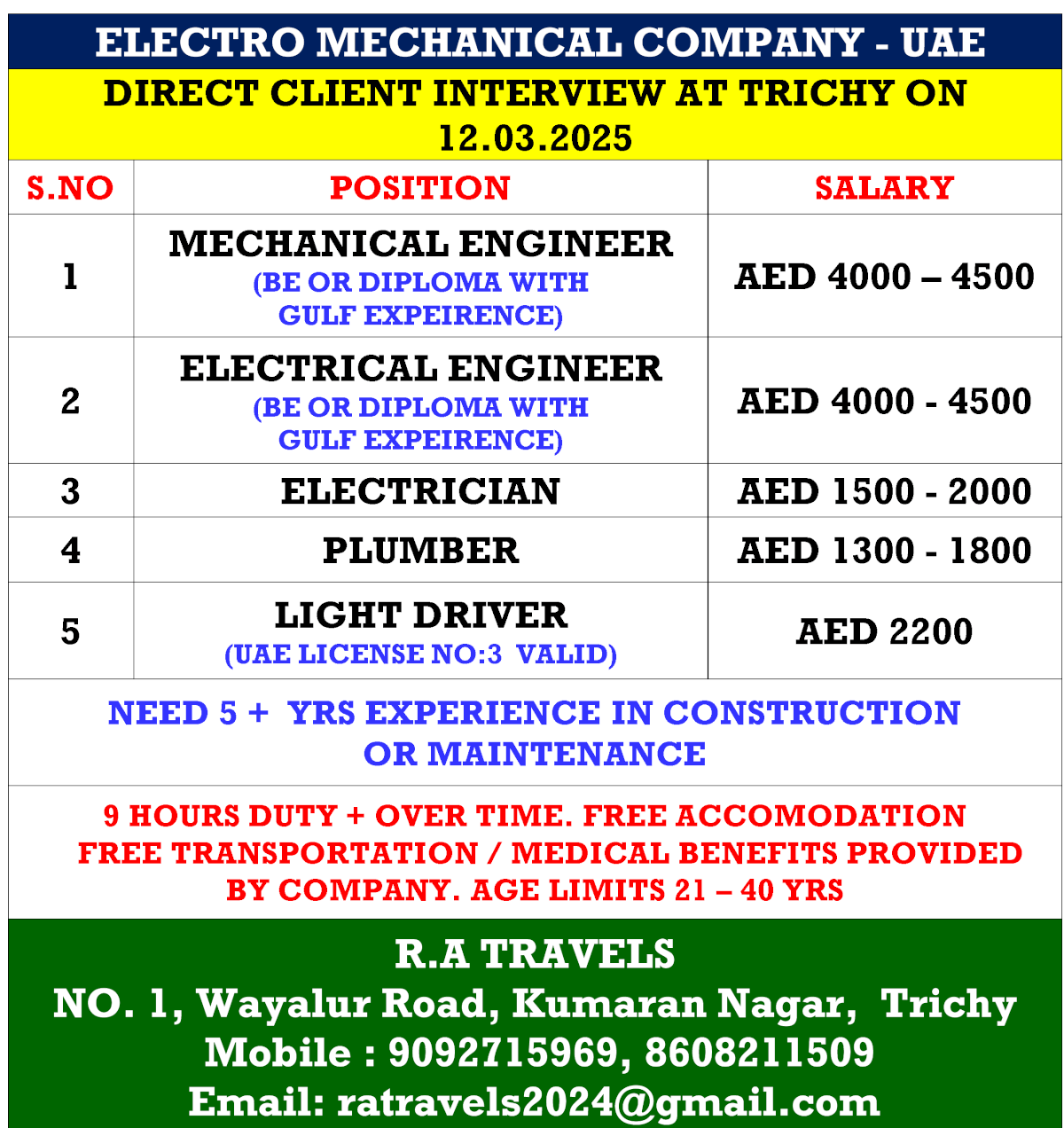 ELECTRO MECHANICAL COMPANY - UAE