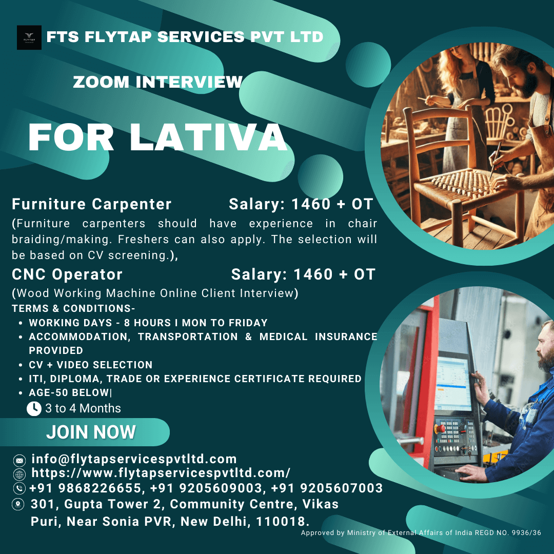 Exciting Job Opportunity in Latvia – Furniture Carpenters & CNC Operators Wanted! ??