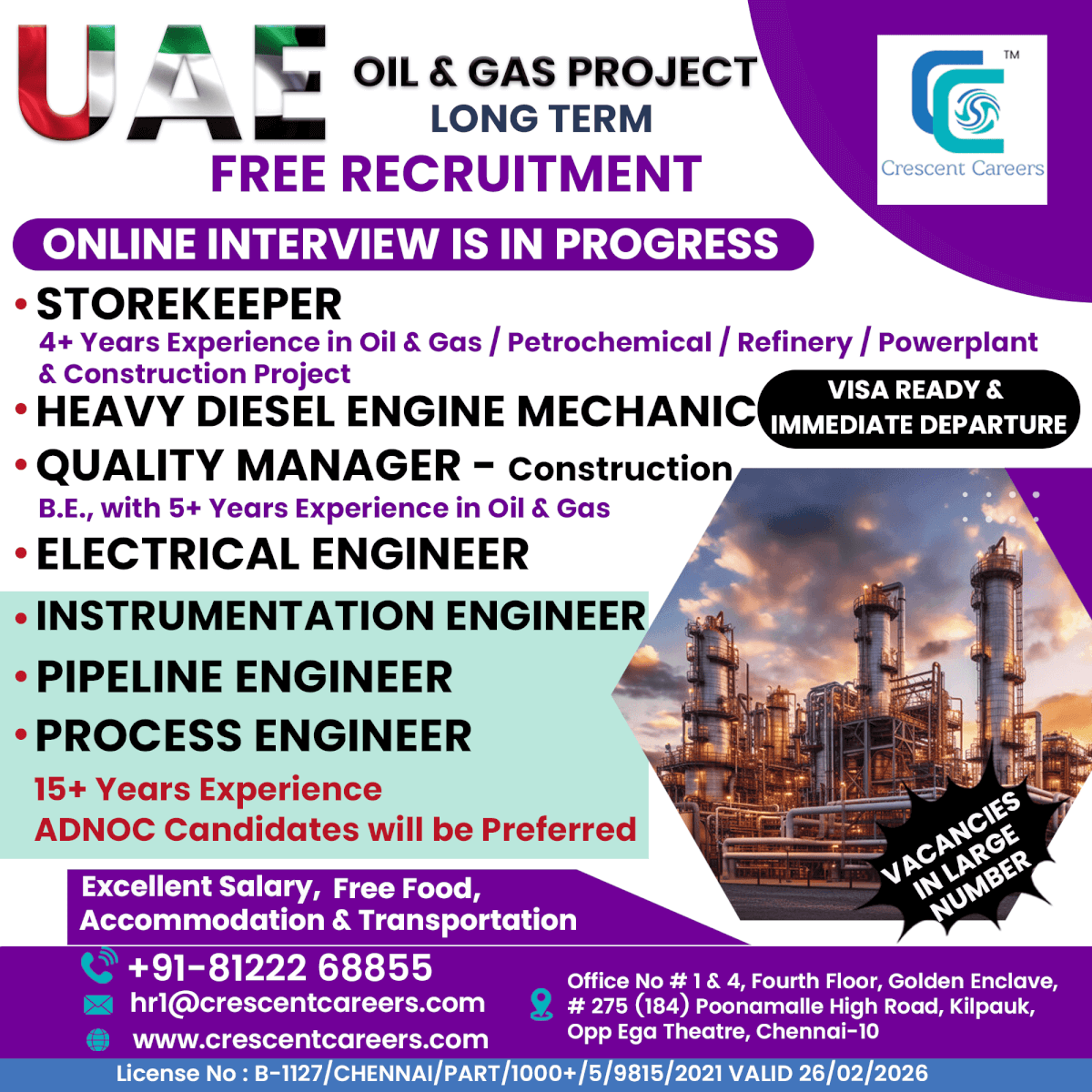 FREE RECRUITMENT FOR UAE