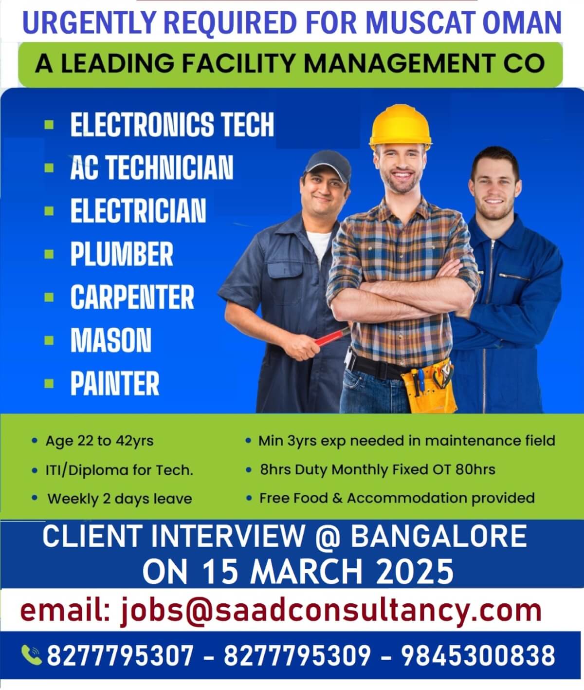 CLIENT INTERVIEW IN BENGALURU ON 15 MARCH 2025