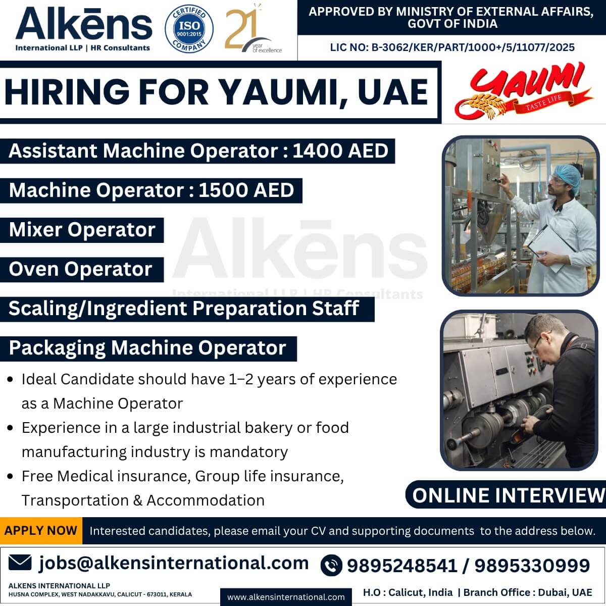 HIRING FOR YAUMI - UAE HIRING FOR YAUMI - UAE