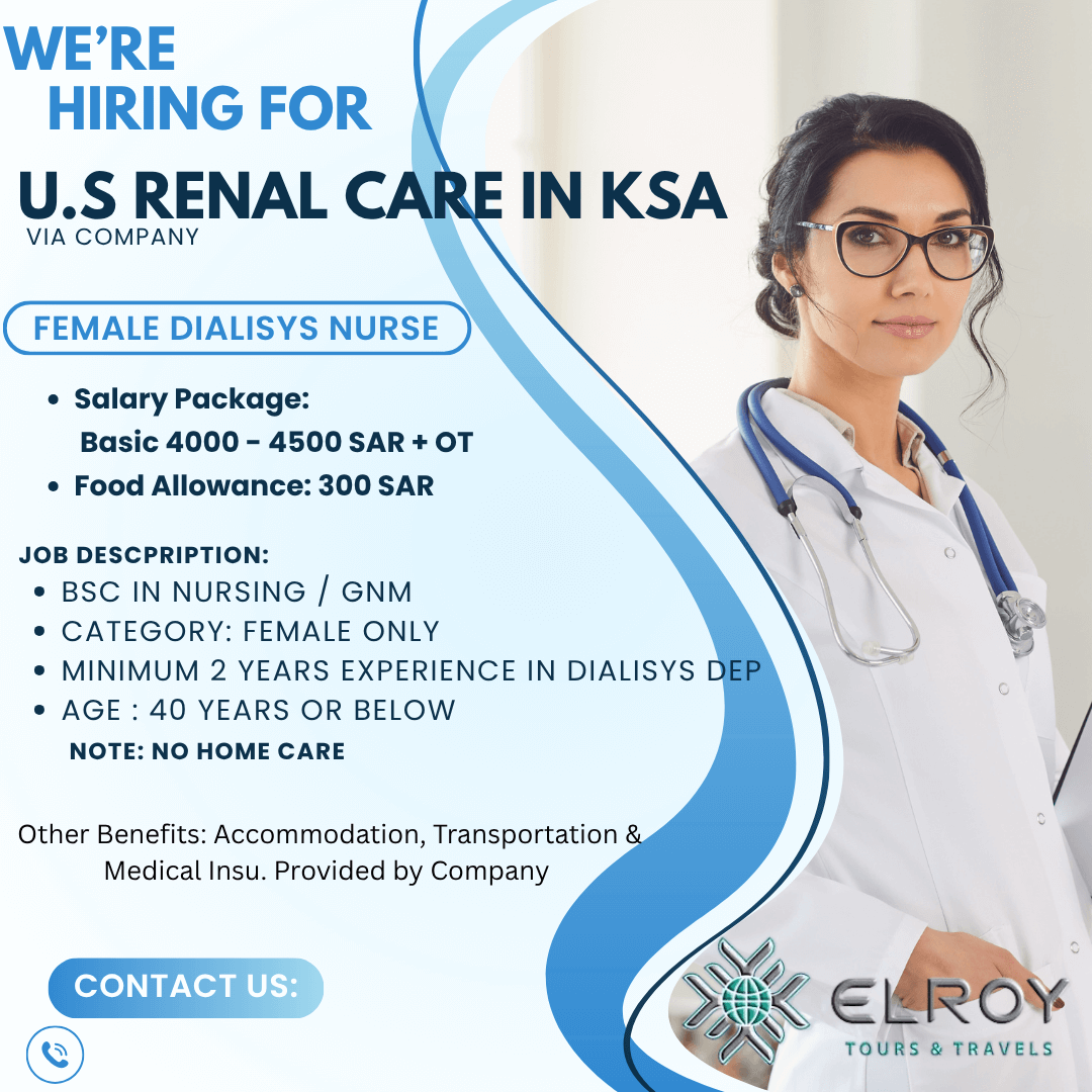 URGENT REQUIREMENT OF US RENAL CARE IN KSA URGENT REQUIREMENT OF US RENAL CARE IN KSA